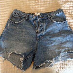Denim Blue Distressed Women's Shorts